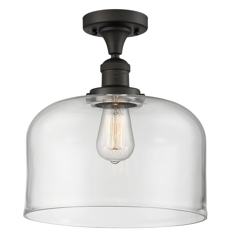 Innovations 517-1CH-OB-G72-L One Light Semi-Flush Mount, Oil Rubbed Bronze