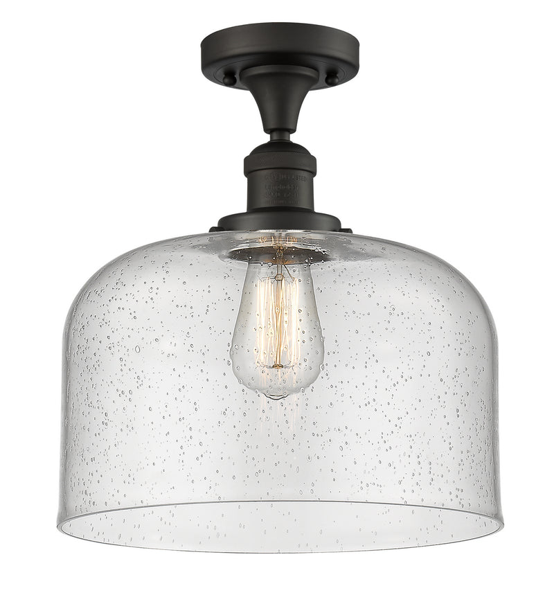 Innovations 517-1CH-OB-G74-L One Light Semi-Flush Mount, Oil Rubbed Bronze
