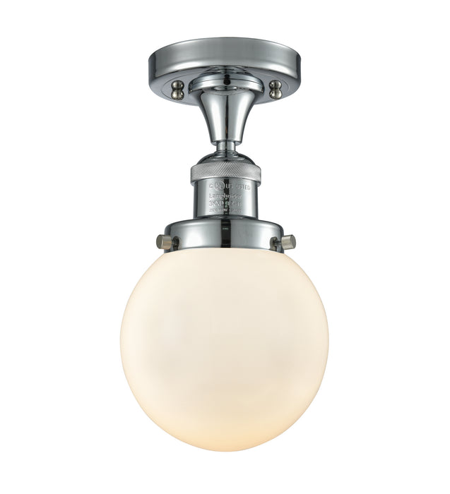 Innovations 517-1CH-PC-G201-6 One Light Semi-Flush Mount, Polished Chrome