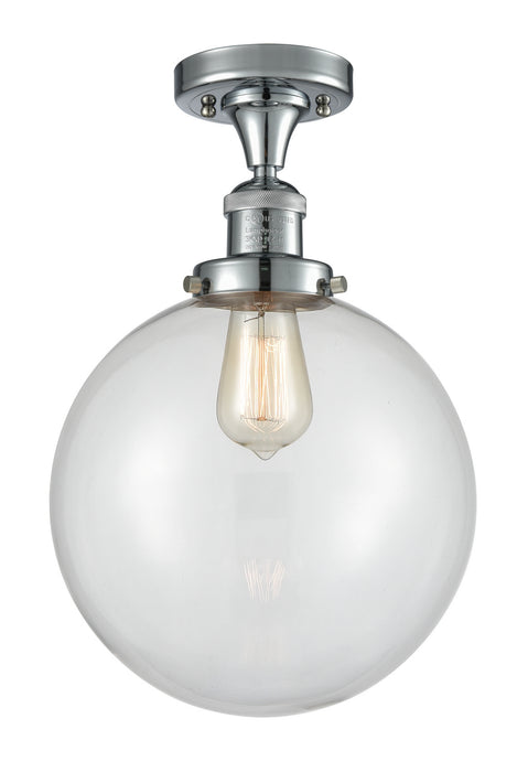 Innovations 517-1CH-PC-G202-10 One Light Semi-Flush Mount, Polished Chrome