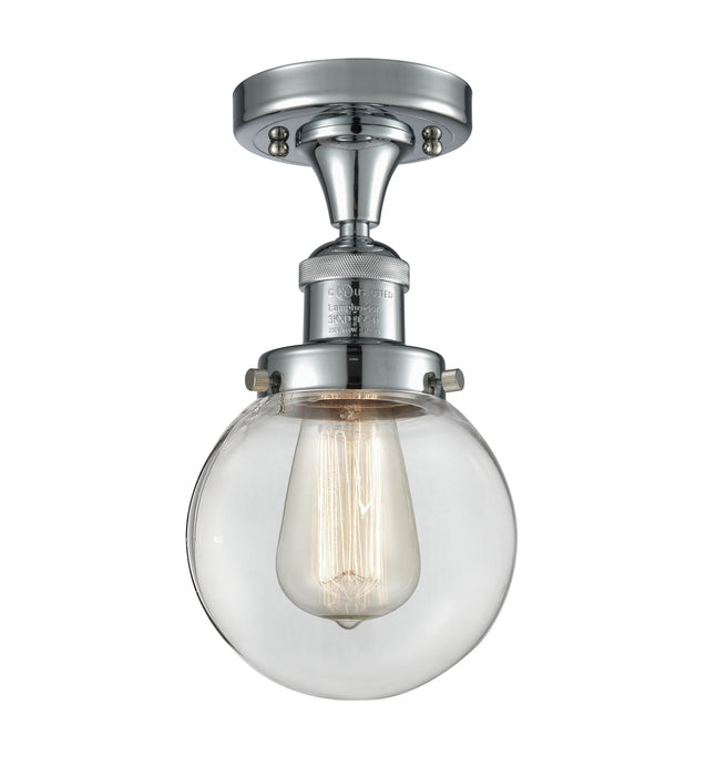 Innovations 517-1CH-PC-G202-6 One Light Semi-Flush Mount, Polished Chrome