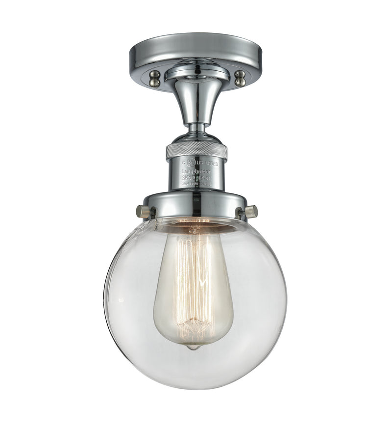Innovations 517-1CH-PC-G202-6-LED LED Semi-Flush Mount, Polished Chrome