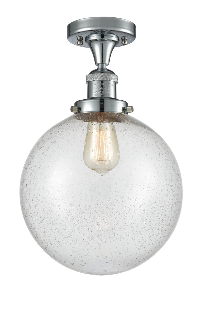 Innovations 517-1CH-PC-G204-10-LED LED Semi-Flush Mount, Polished Chrome