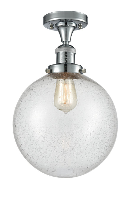 Innovations 517-1CH-PC-G204-10-LED LED Semi-Flush Mount, Polished Chrome