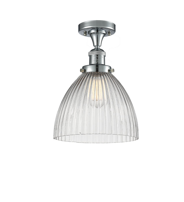 Innovations 517-1CH-PC-G222 One Light Semi-Flush Mount, Polished Chrome