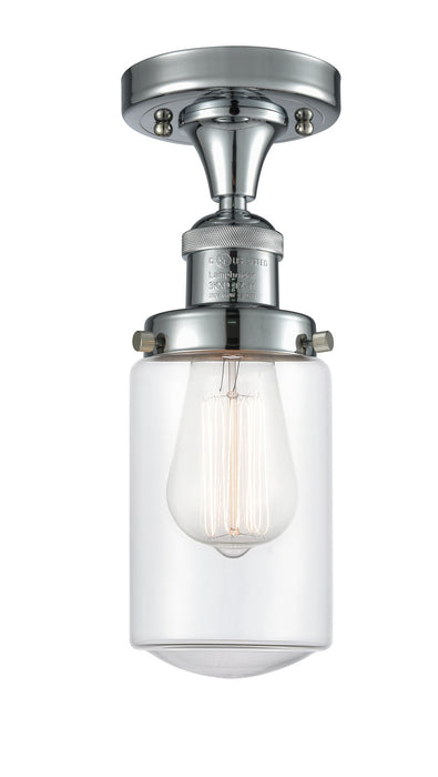 Innovations 517-1CH-PC-G312 One Light Semi-Flush Mount, Polished Chrome