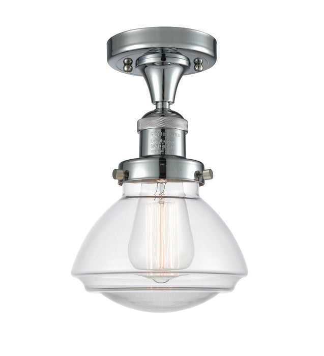 Innovations 517-1CH-PC-G322 One Light Semi-Flush Mount, Polished Chrome