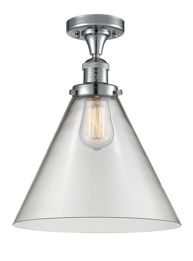 Innovations 517-1CH-PC-G42-L One Light Semi-Flush Mount, Polished Chrome