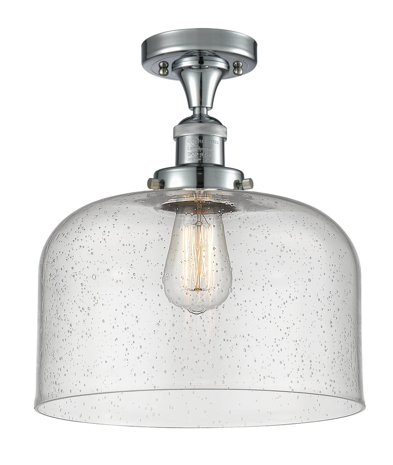 Innovations 517-1CH-PC-G74-L One Light Semi-Flush Mount, Polished Chrome