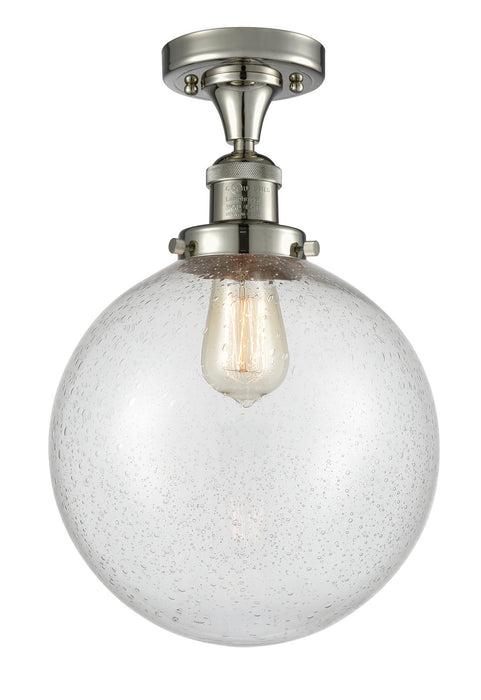 Innovations 517-1CH-PN-G204-10-LED LED Semi-Flush Mount, Polished Nickel
