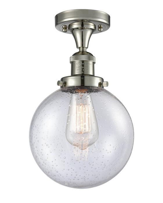 Innovations 517-1CH-PN-G204-8 One Light Semi-Flush Mount, Polished Nickel