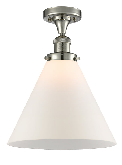 Innovations 517-1CH-PN-G41-L One Light Semi-Flush Mount, Polished Nickel