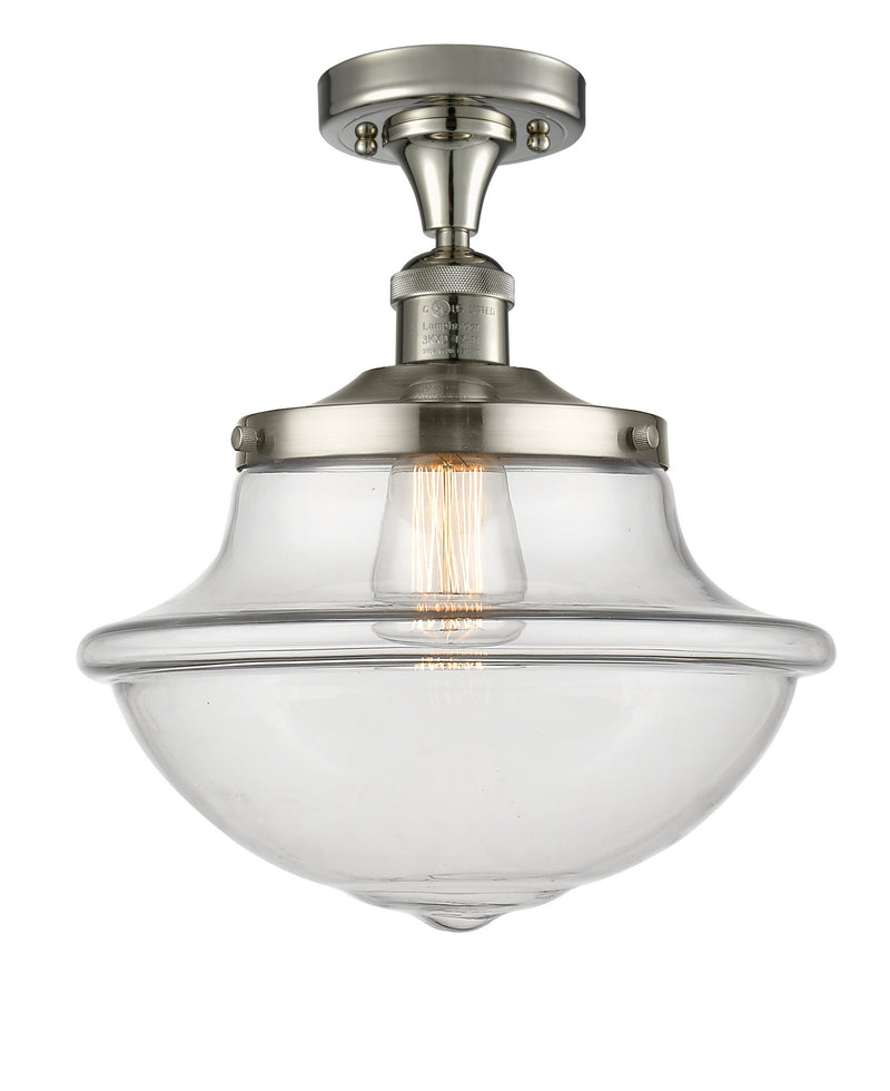 Innovations 517-1CH-PN-G542 One Light Semi-Flush Mount, Polished Nickel