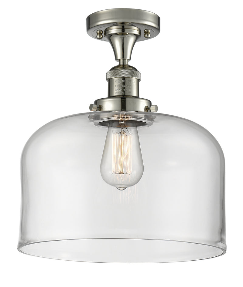 Innovations 517-1CH-PN-G72-L One Light Semi-Flush Mount, Polished Nickel