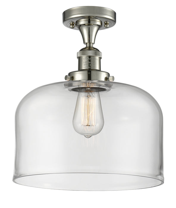 Innovations 517-1CH-PN-G72-L One Light Semi-Flush Mount, Polished Nickel