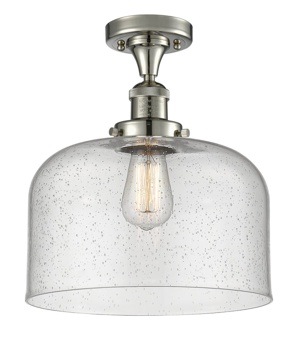 Innovations 517-1CH-PN-G74-L One Light Semi-Flush Mount, Polished Nickel