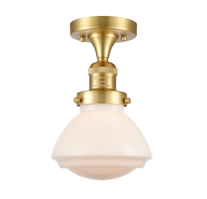 Innovations 517-1CH-SG-G321-LED LED Semi-Flush Mount, Satin Gold