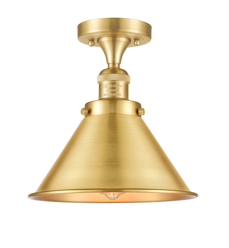 Innovations 517-1CH-SG-M10-SG-LED LED Semi-Flush Mount, Satin Gold