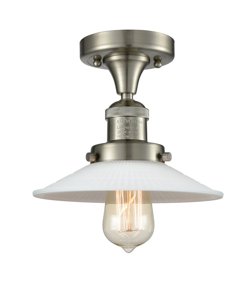 Innovations 517-1CH-SN-G1-LED LED Semi-Flush Mount, Brushed Satin Nickel