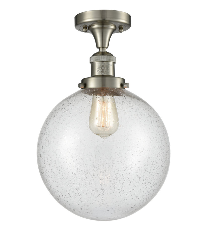 Innovations 517-1CH-SN-G204-10-LED LED Semi-Flush Mount, Brushed Satin Nickel