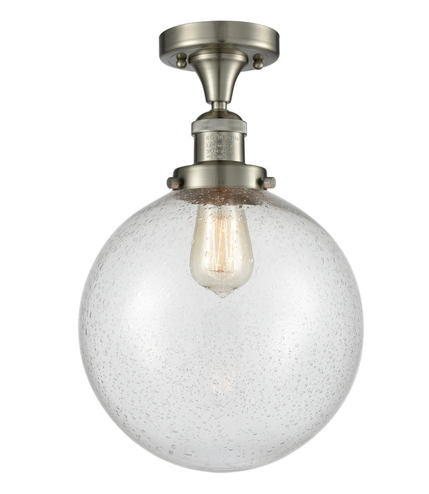 Innovations 517-1CH-SN-G204-10-LED LED Semi-Flush Mount, Brushed Satin Nickel