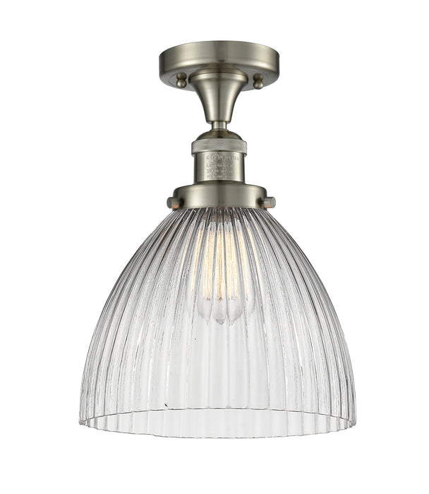 Innovations 517-1CH-SN-G222 One Light Semi-Flush Mount, Brushed Satin Nickel