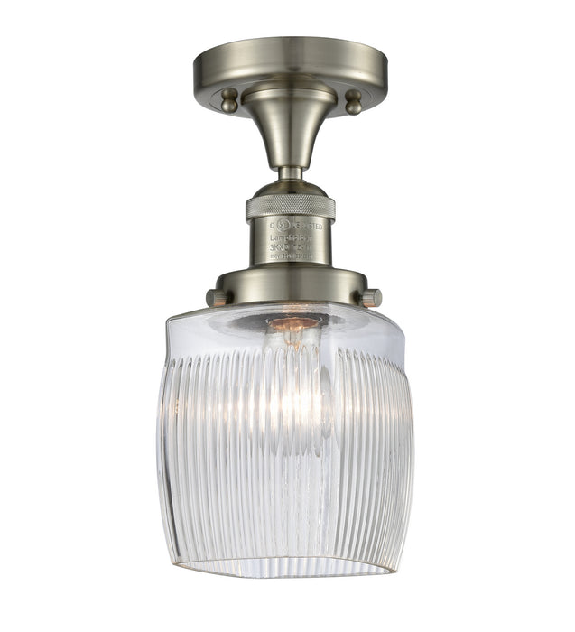 Innovations 517-1CH-SN-G302 One Light Semi-Flush Mount, Brushed Satin Nickel
