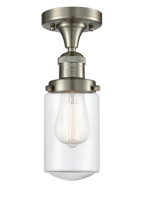 Innovations 517-1CH-SN-G312 One Light Semi-Flush Mount, Brushed Satin Nickel