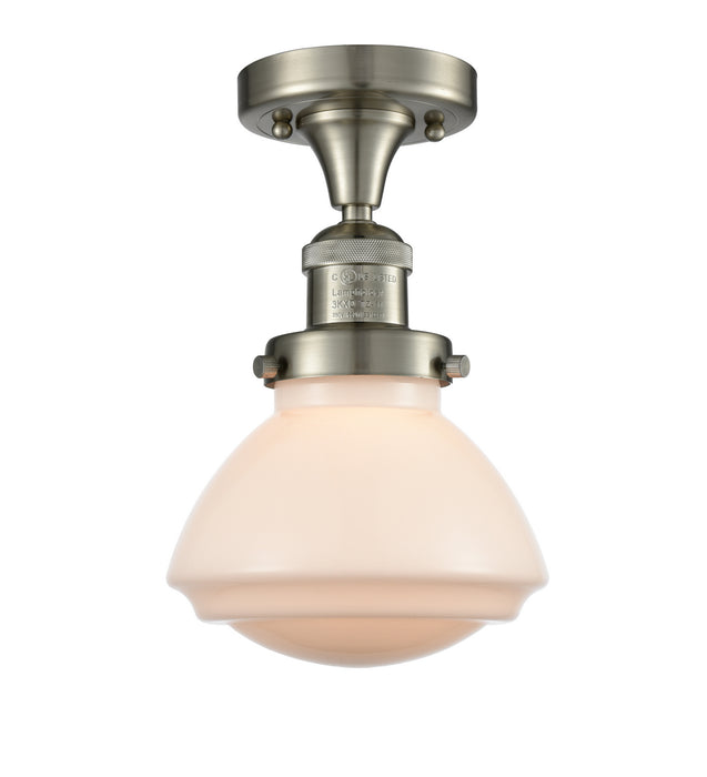 Innovations 517-1CH-SN-G321 One Light Semi-Flush Mount, Brushed Satin Nickel