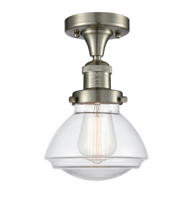 Innovations 517-1CH-SN-G322 One Light Semi-Flush Mount, Brushed Satin Nickel