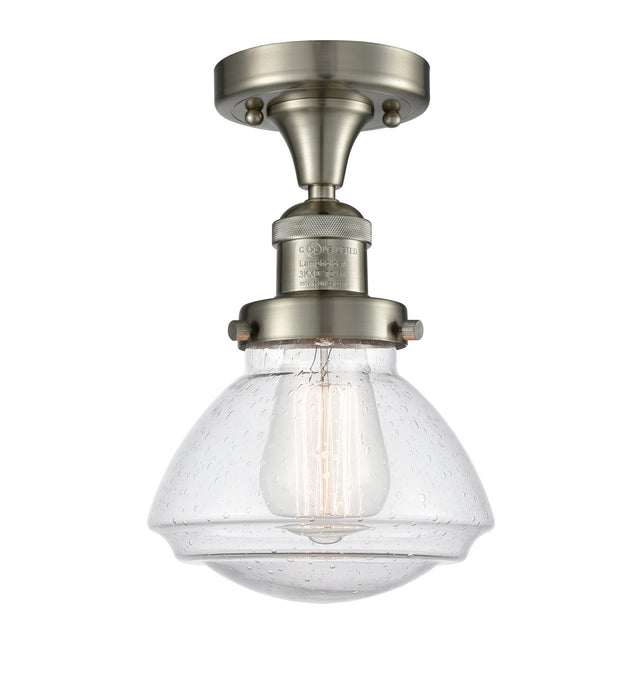 Innovations 517-1CH-SN-G324-LED LED Semi-Flush Mount, Brushed Satin Nickel