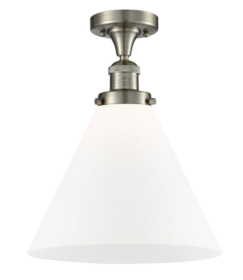 Innovations 517-1CH-SN-G41-L One Light Semi-Flush Mount, Brushed Satin Nickel