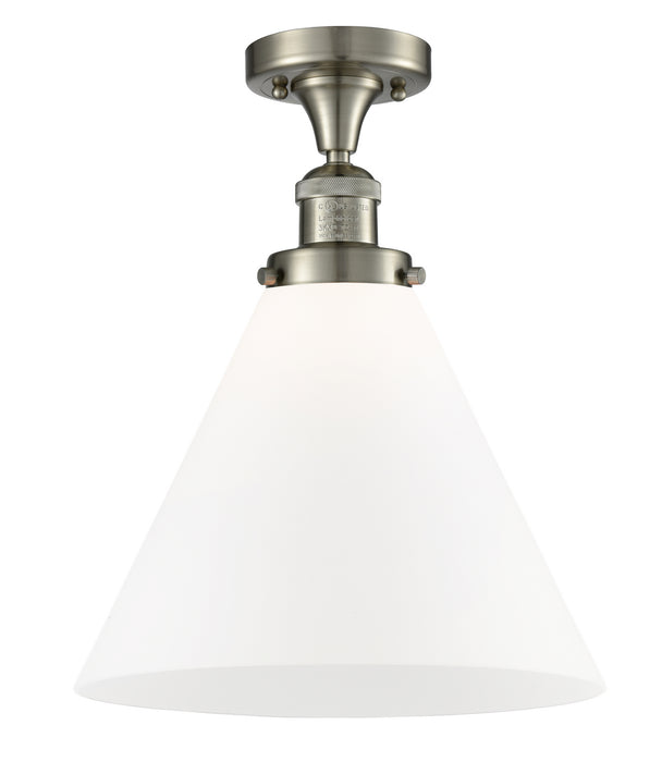 Innovations 517-1CH-SN-G41-L One Light Semi-Flush Mount, Brushed Satin Nickel