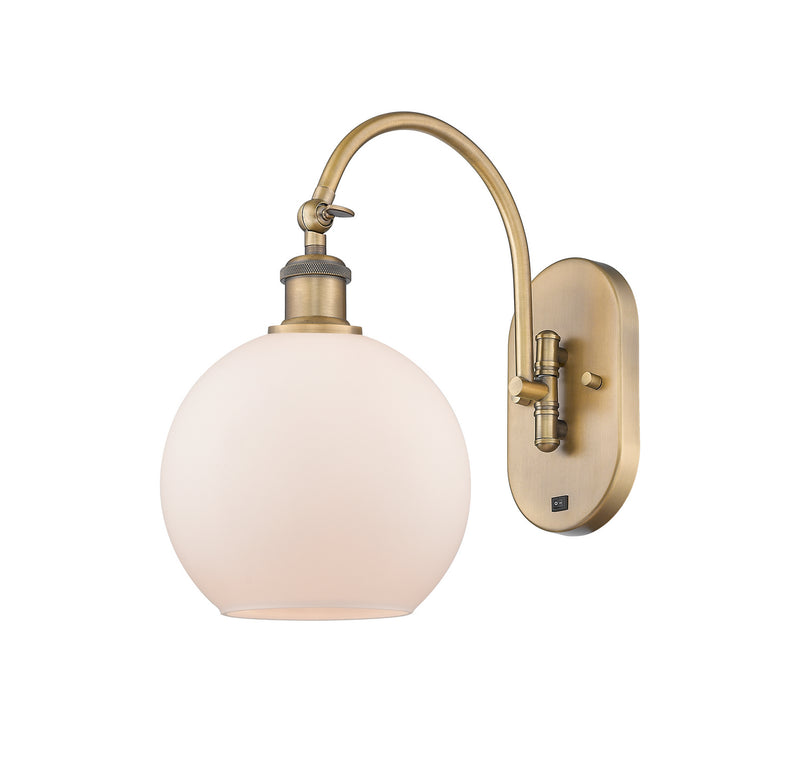 Innovations 518-1W-BB-G121-8-LED LED Wall Sconce, Brushed Brass