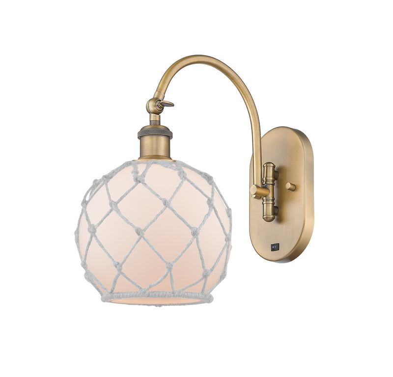 Innovations 518-1W-BB-G121-8RW One Light Wall Sconce, Brushed Brass