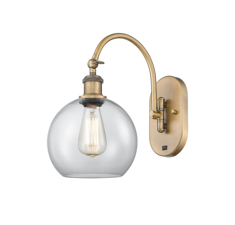 Innovations 518-1W-BB-G122-8 One Light Wall Sconce, Brushed Brass