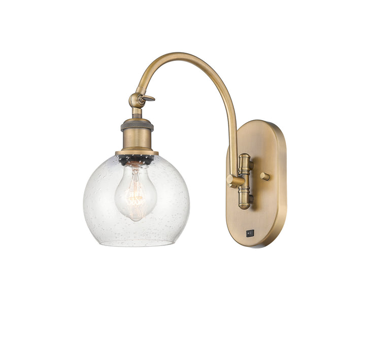 Innovations 518-1W-BB-G124-6 One Light Wall Sconce, Brushed Brass