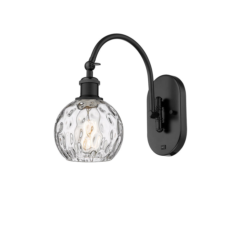 Innovations 518-1W-BK-G1215-6 One Light Wall Sconce, Matte Black