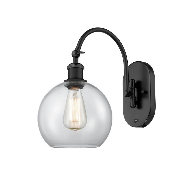 Innovations 518-1W-BK-G122-8-LED LED Wall Sconce, Matte Black