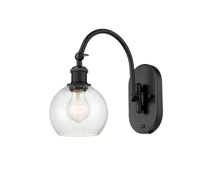Innovations 518-1W-BK-G124-6-LED LED Wall Sconce, Matte Black
