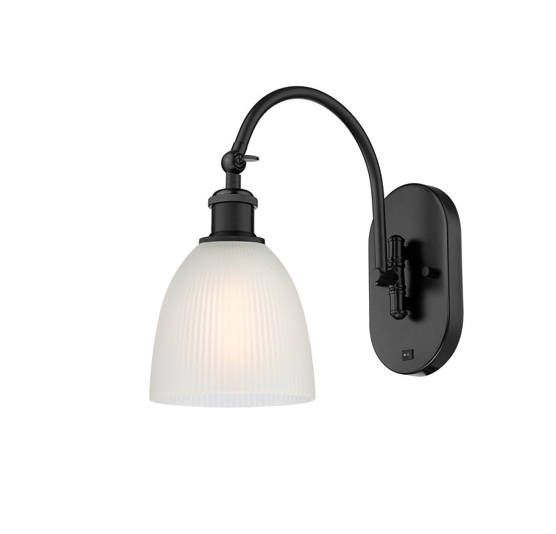Innovations 518-1W-BK-G381 One Light Wall Sconce, Matte Black