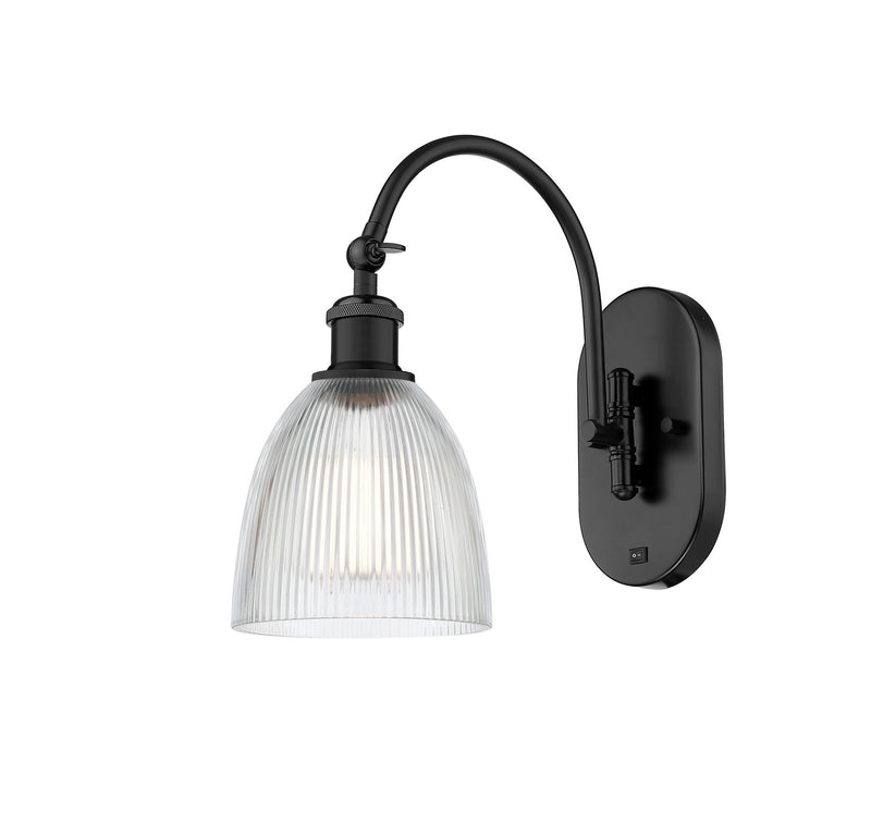 Innovations 518-1W-BK-G382-LED LED Wall Sconce, Matte Black
