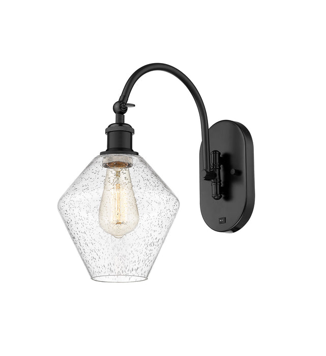 Innovations 518-1W-BK-G654-8 One Light Wall Sconce, Matte Black