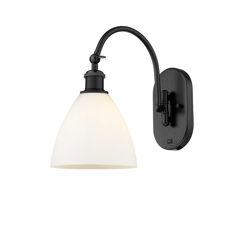 Innovations 518-1W-BK-GBD-751 One Light Wall Sconce, Matte Black
