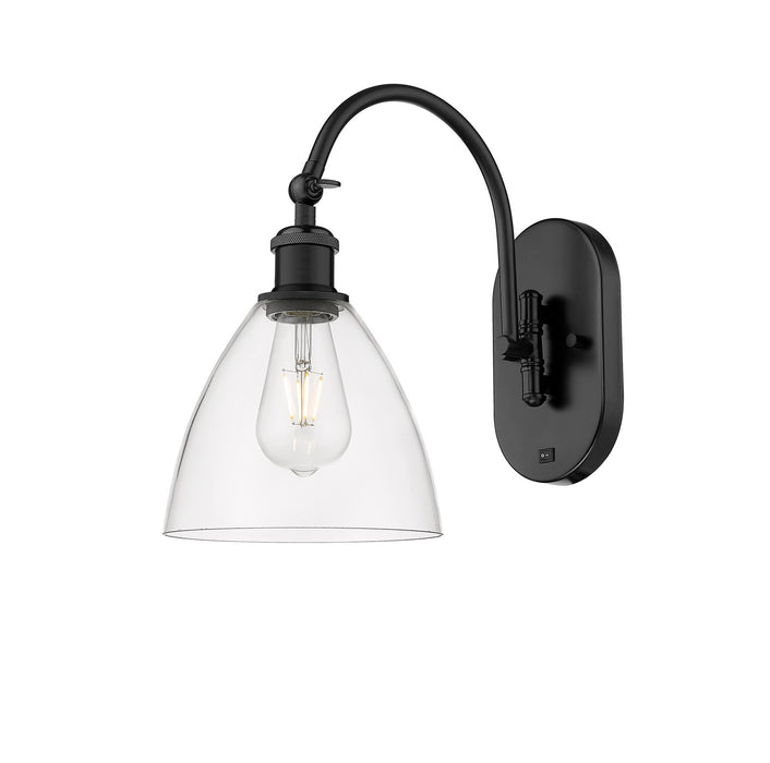 Innovations 518-1W-BK-GBD-752 One Light Wall Sconce, Matte Black