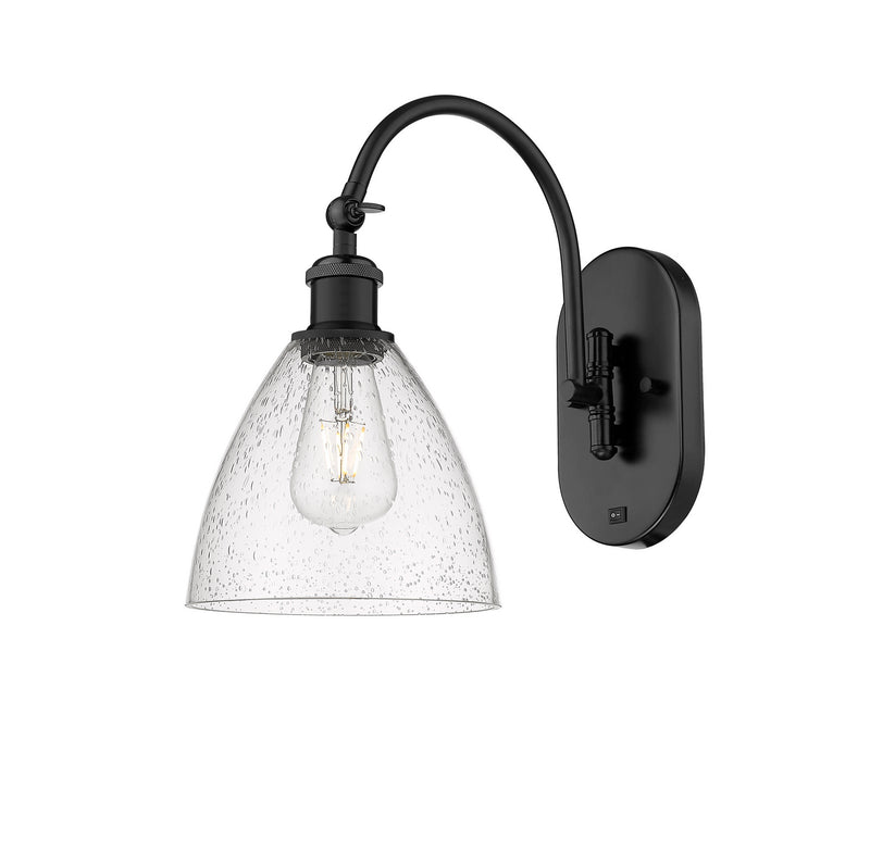 Innovations 518-1W-BK-GBD-754 One Light Wall Sconce, Matte Black