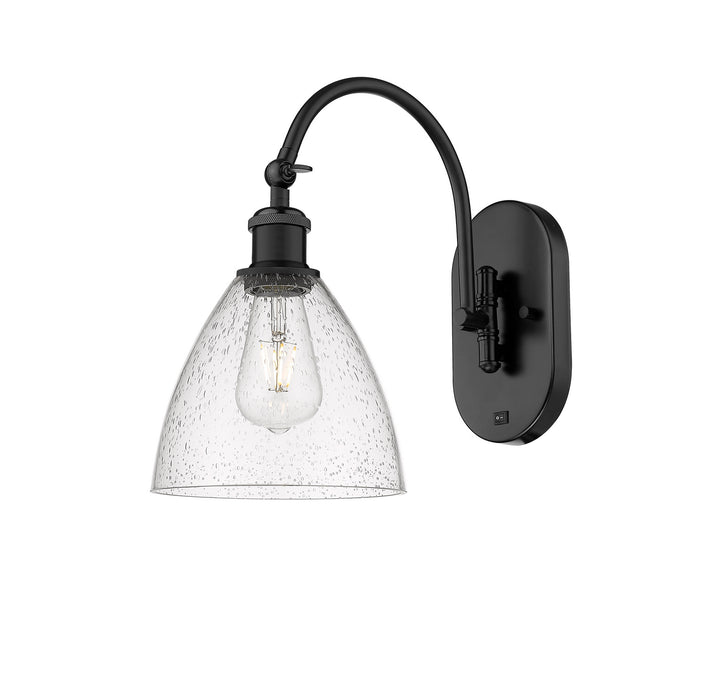 Innovations 518-1W-BK-GBD-754 One Light Wall Sconce, Matte Black