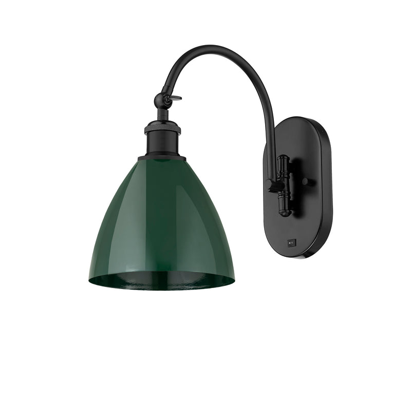 Innovations 518-1W-BK-MBD-75-GR One Light Wall Sconce, Matte Black