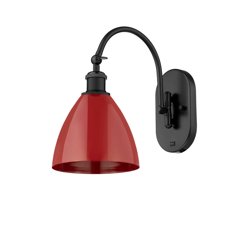 Innovations 518-1W-BK-MBD-75-RD One Light Wall Sconce, Matte Black