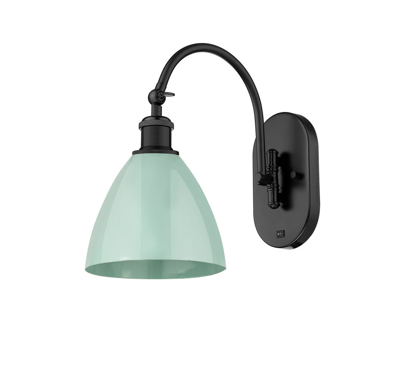 Innovations 518-1W-BK-MBD-75-SF-LED LED Wall Sconce, Matte Black